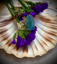 Load image into Gallery viewer, Cool Blue Sea Glass Ring
