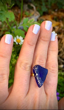 Load image into Gallery viewer, Starry Night Sea Glass Ring
